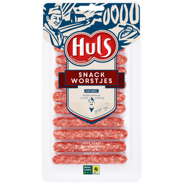 Huls Snackworstjes Naturel 121g