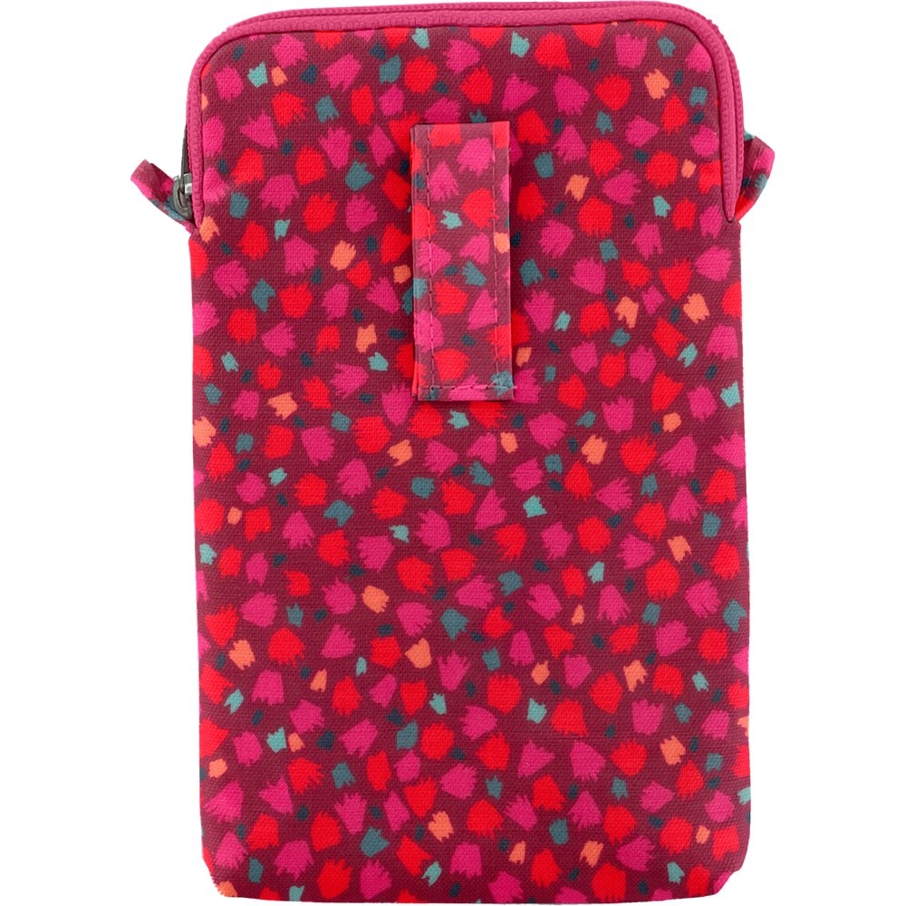Pochette Téléphone Matelassée Pompons Cerise