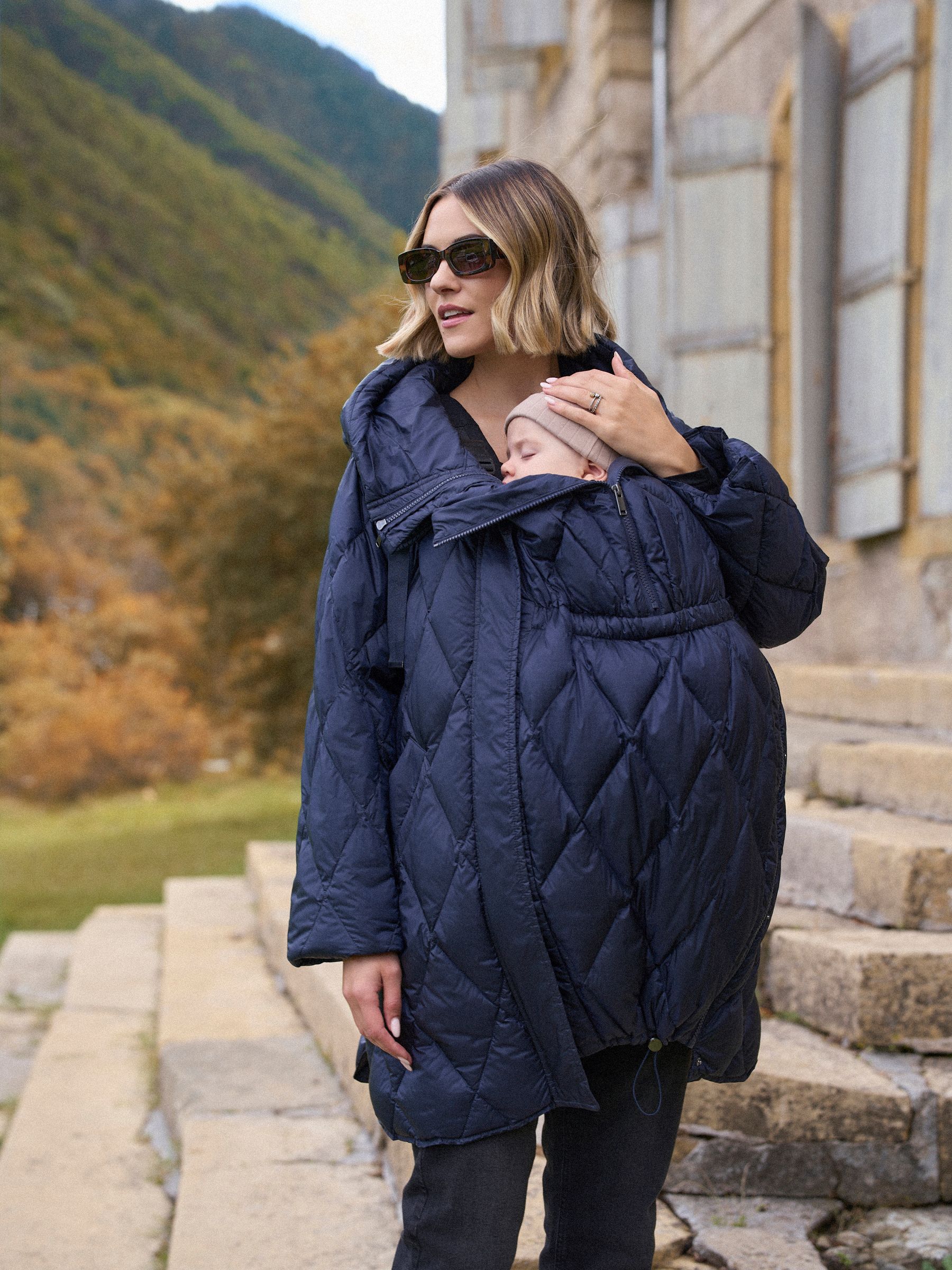Seraphine Lightweight Quilted 3 in 1 Maternity & Babywearing Coat