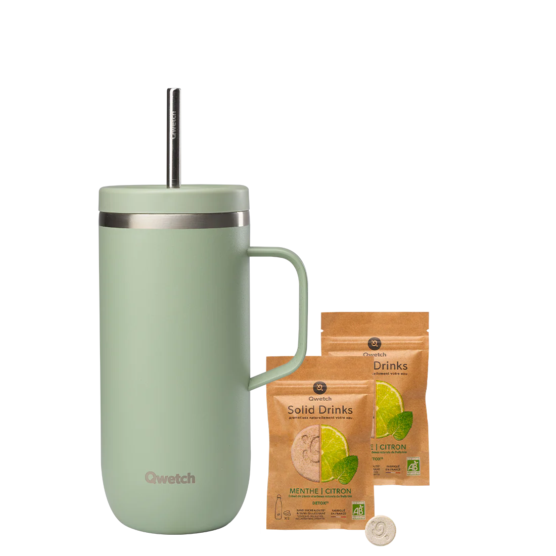 Kit Solid Drinks Menthe Citron Cold Cup Anse Vert Tilleul - Qwetch