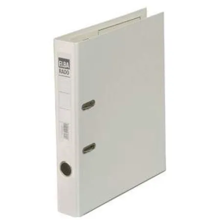 Elba 100022625 Ordner radoplast KL A4 50mm Schlitze Rückentasche, weiss