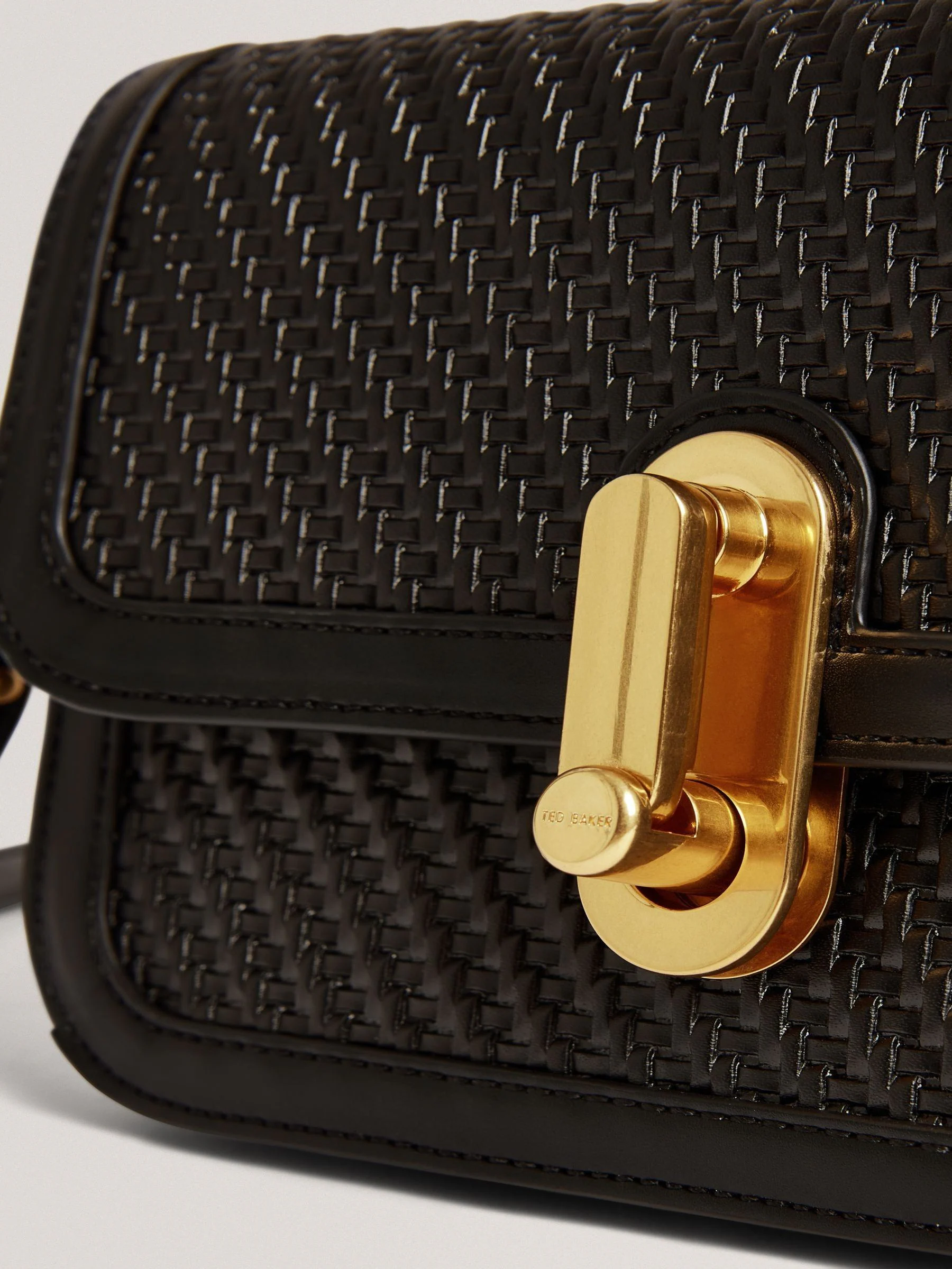 Ted Baker Walkerr - Twist Lock Detail Woven Embossed Leather Bag