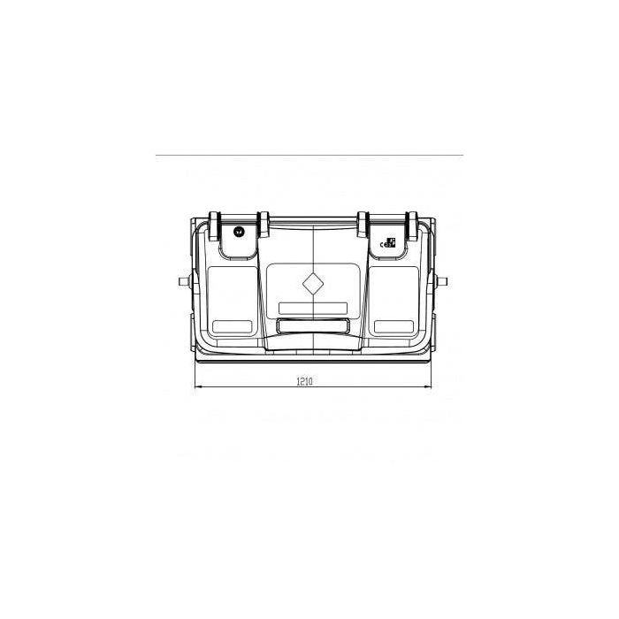 Afvalcontainer 660 liter rood (6097145027027)