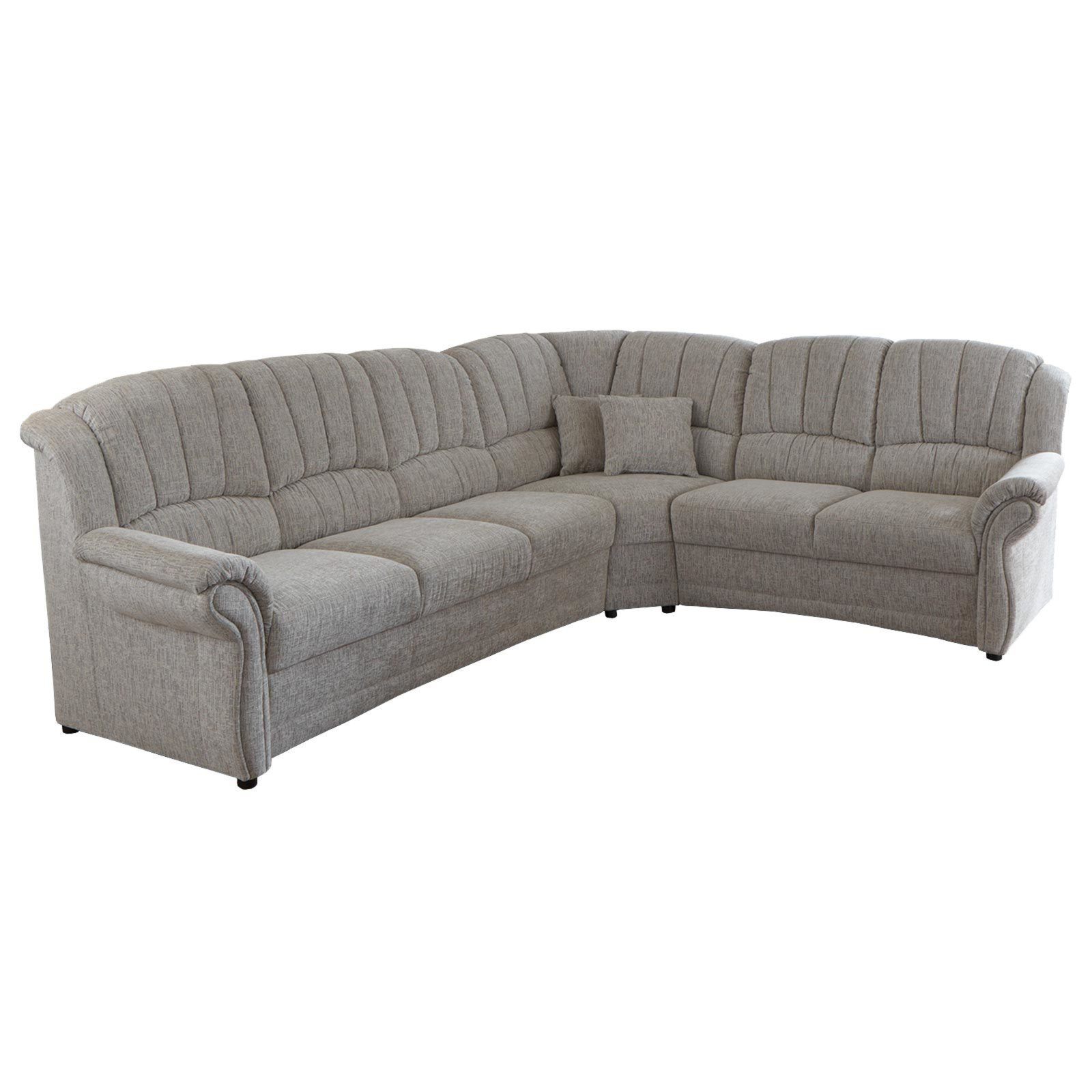 polsterpower Ecksofa - mandel - 2-Sitzer rechts