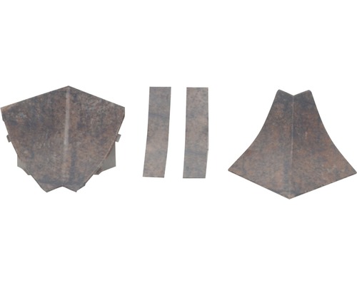 Accessoireset voor wandafsluitingsprofiel 23 Rusty Iron, 4-delig