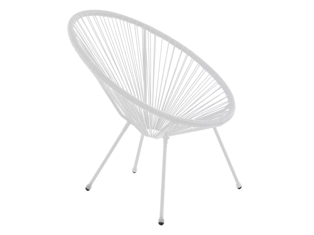 Lot de 2 fauteuils de jardin en fils de résine tressés - Blanc - ALIOS III de MYLIA
