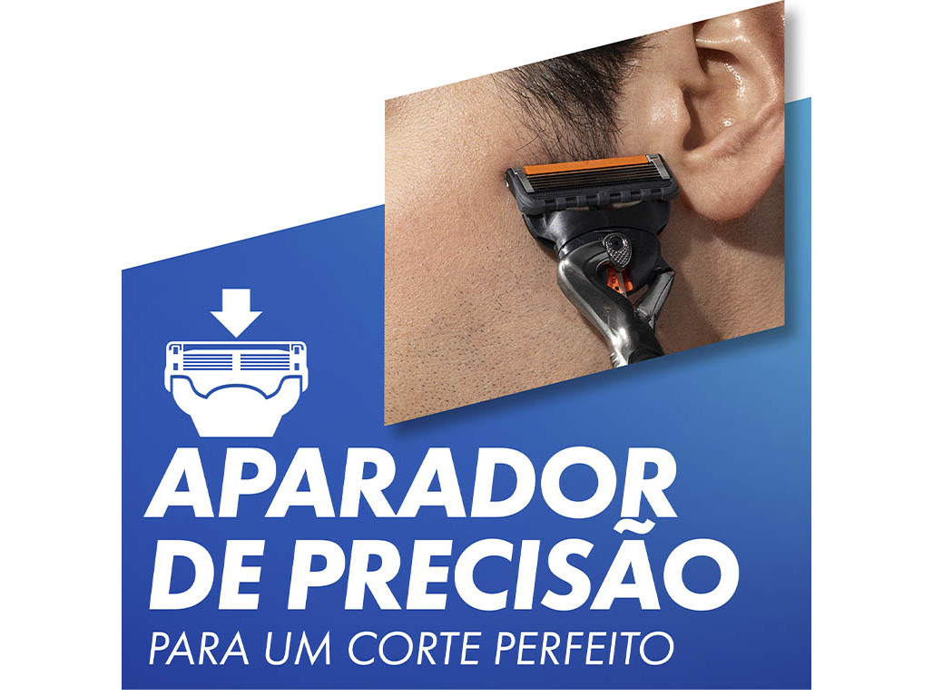 MÁQUINA DE BARBEAR COM 4 RECARGAS DE LÂMINAS PROGLIDE GILLETTE