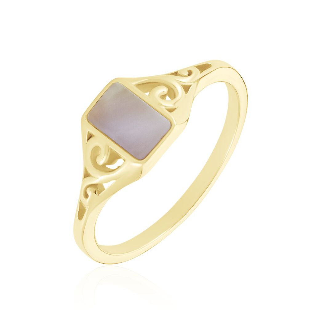 Chevalière Argent Dore Reine
