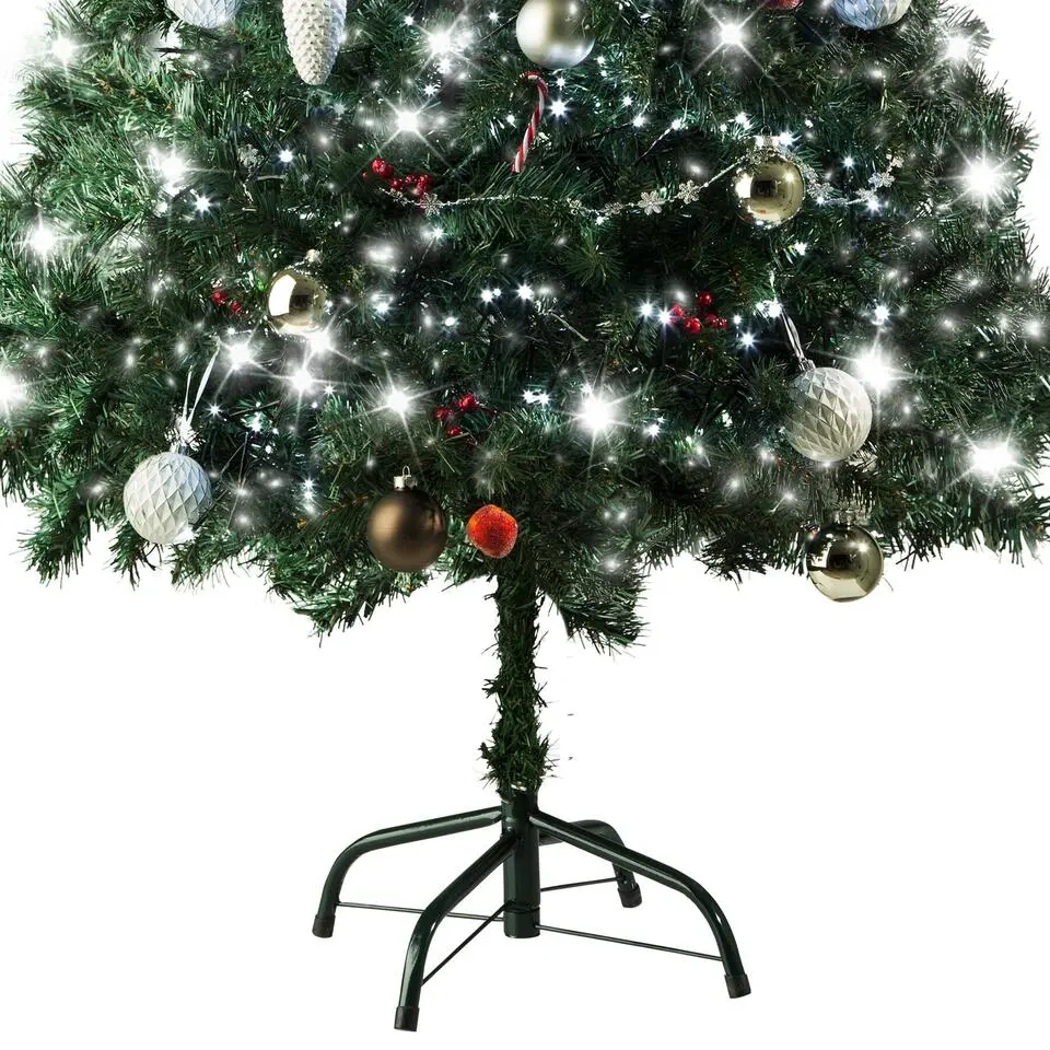 tectake Kunstkerstboom met groene metalen standaard , Groen