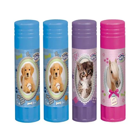 Herlitz 4 Klebestifte 2x Hund,1x Pferd, 1x Katze