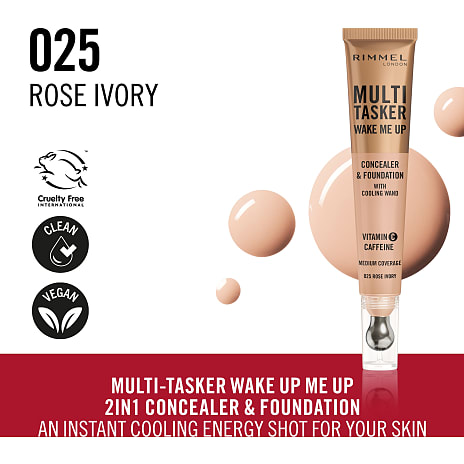 Concealer & Foundation 2-i-1 025 Rose Ivory