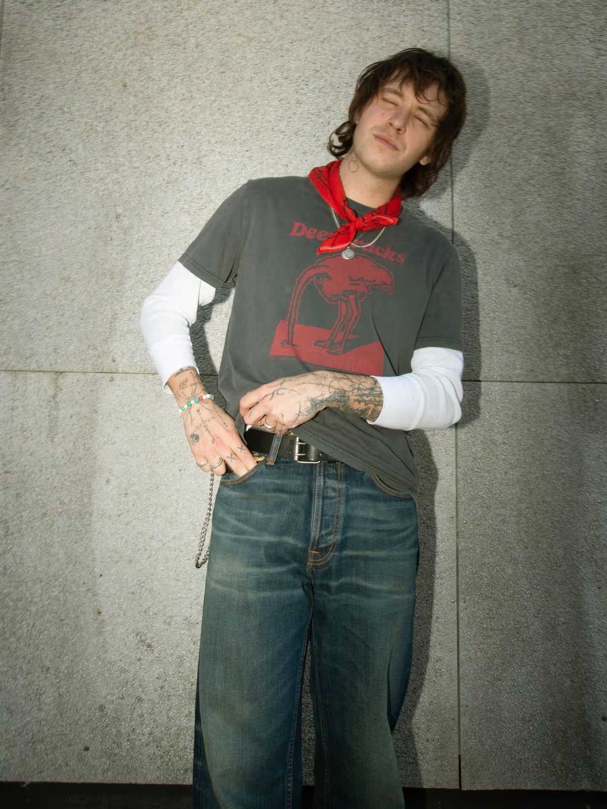 Nudie Jeans Halstuch Ingrid Bandana Double Cross Red