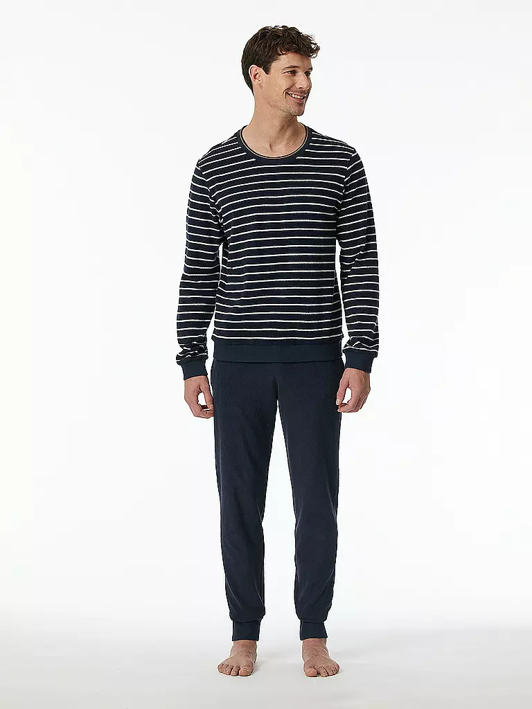 SCHIESSER Pyjama blau