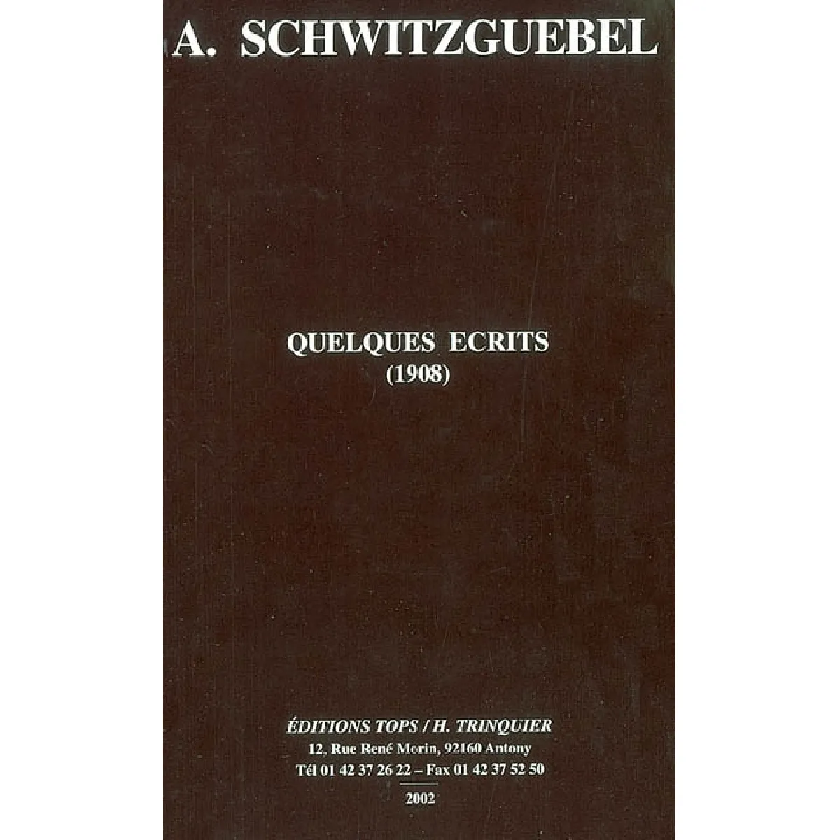 Quelques écrits (1908) · Occasion