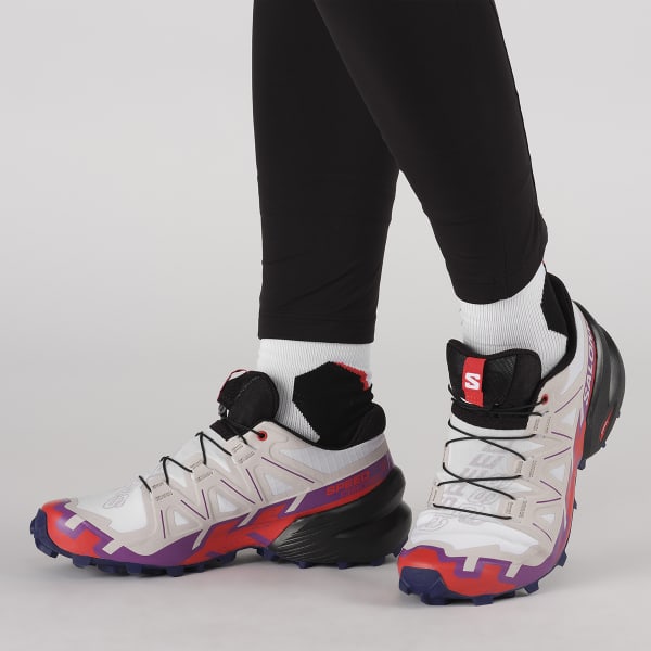Chaussure trail SALOMON SPEEDCROSS 6 W WHITE/SPARKLING GRAPE/FIERY RED