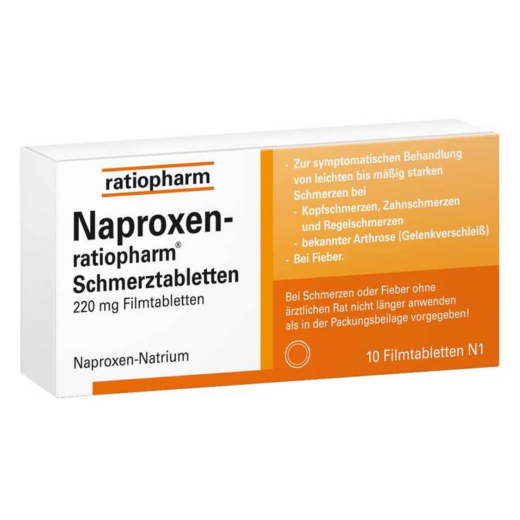 Naproxen ratiopharm Schmerztabletten Filmtabletten, 10 St