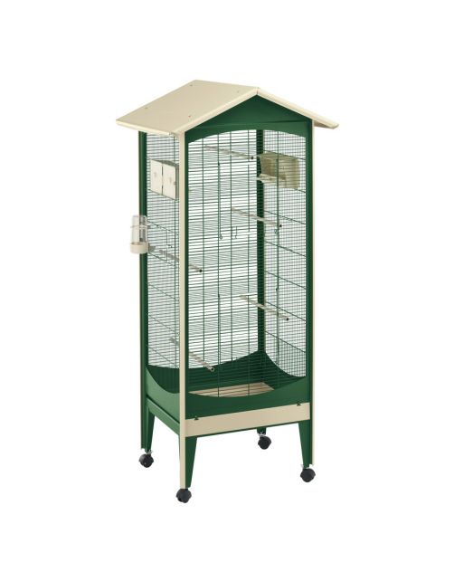Ferplast Voliere Brio Mini - Vogelverblijven - 73.5x60.5x160 cm Groen Beige