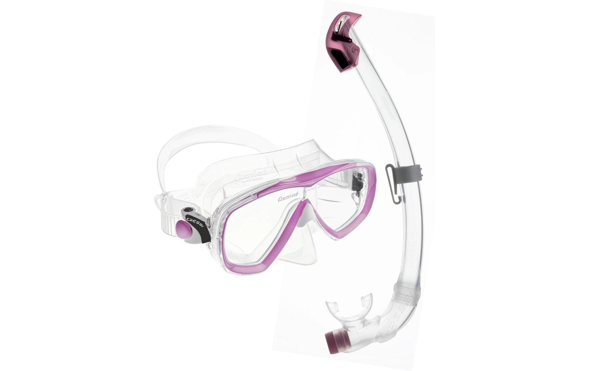 Estrella + Seal Dry Snorkel Combo Clear/PinkSchnorchel-Set