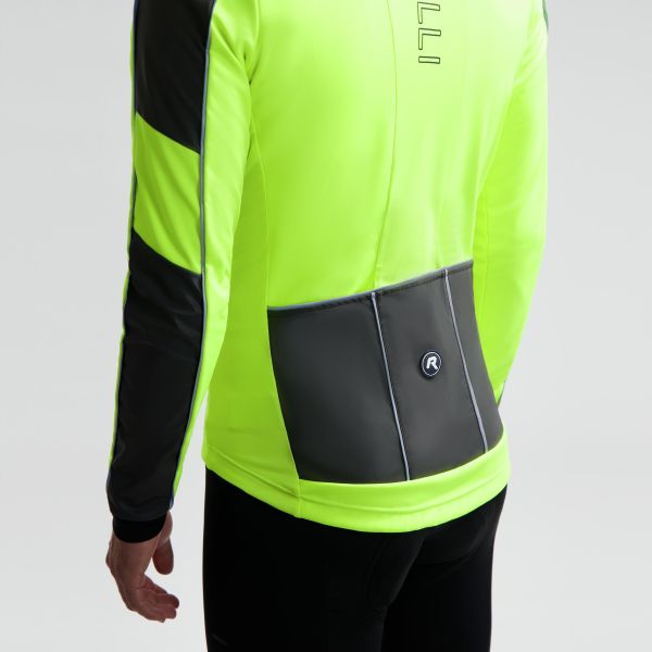 Rogelli Essential Hi-Vis Vinterjakke, Yellow/Reflection