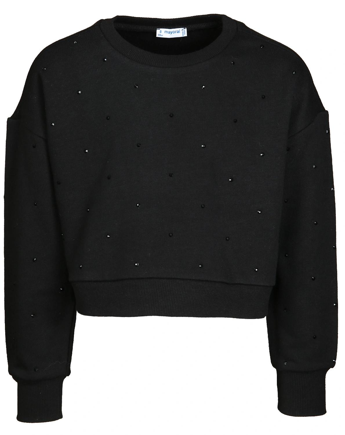 Sweatshirt CROPPED DIAMOND in schwarz