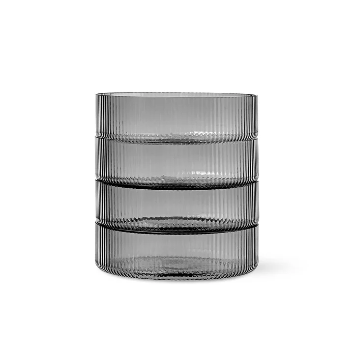 Ferm Living - Ripple Schale, frosted (4er-Set)