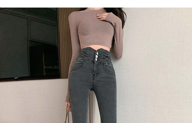 Notica - High Rise Washed Skinny Jeans