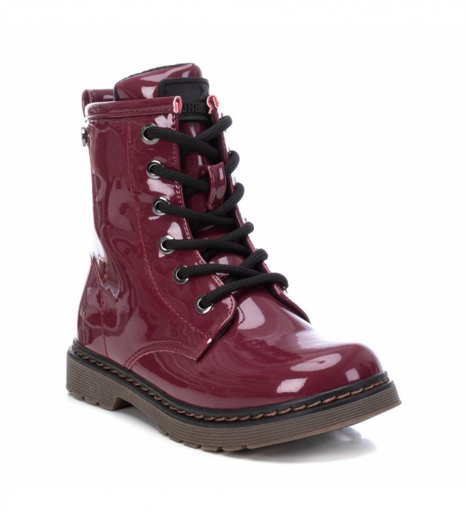 Botas Xti Kids de verniz cor bordô