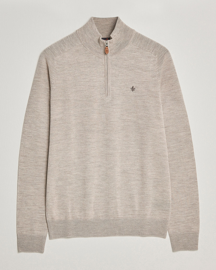 Morris John Merino Half Zip Khaki