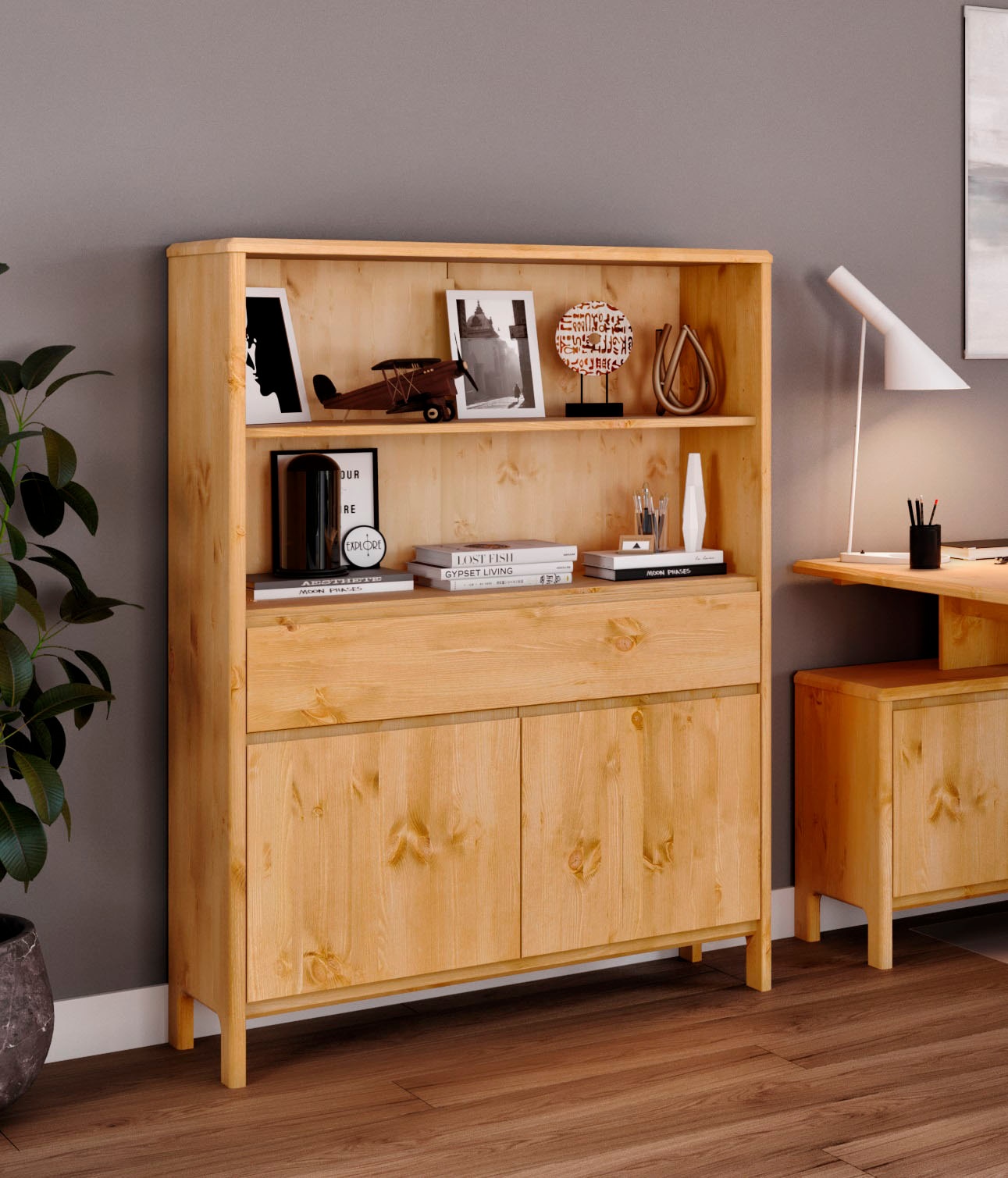 Home affaire Regal »Luven« zertifiziertes Massivholz, Breite 98 cm