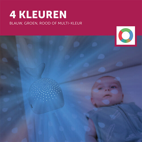 Zazu muziekdoos en lichtprojector wally - grijs
