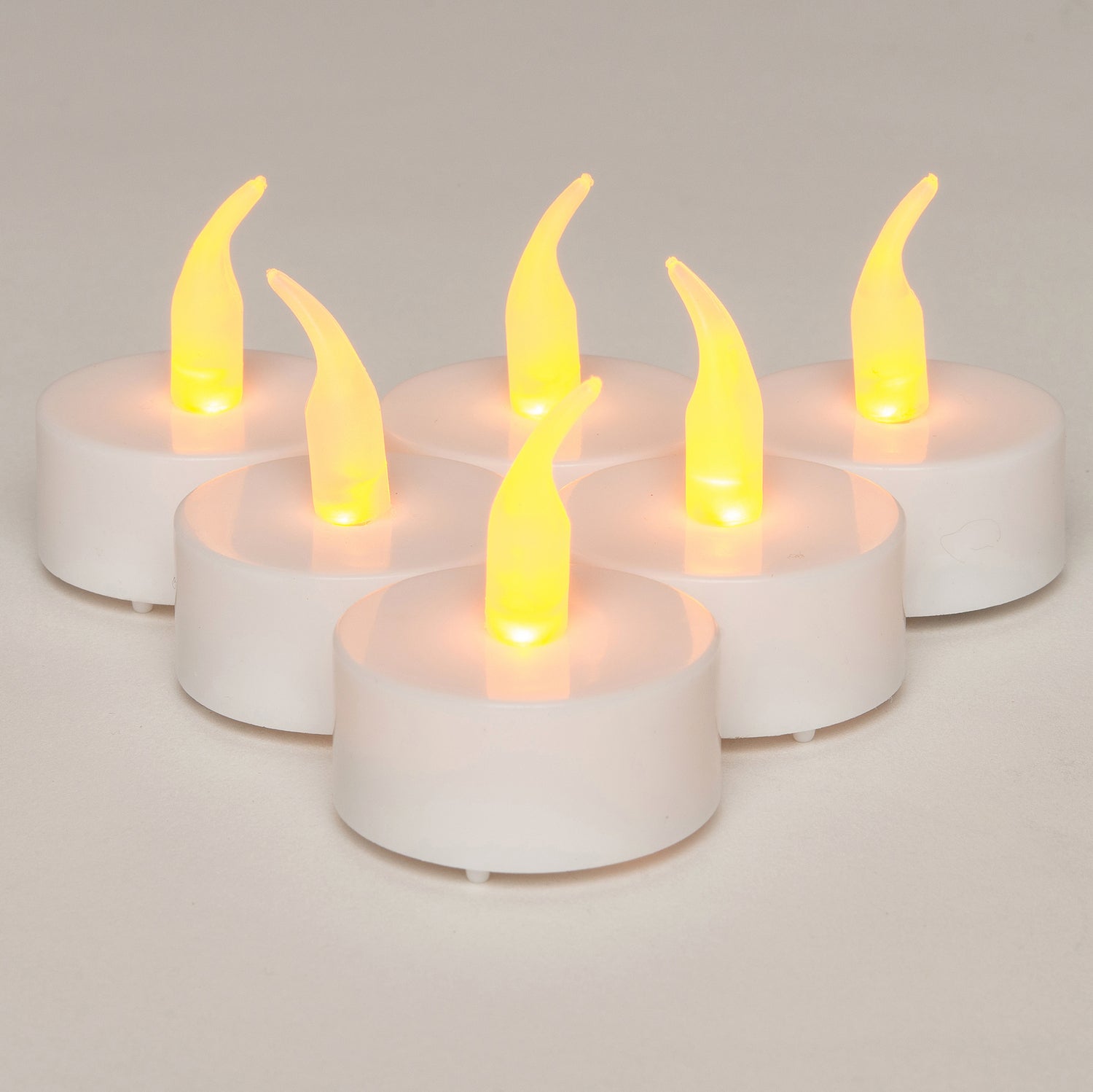 Anna's Collection LED waxinelicht met timer wit D 4 H 4 cm 6 stuks