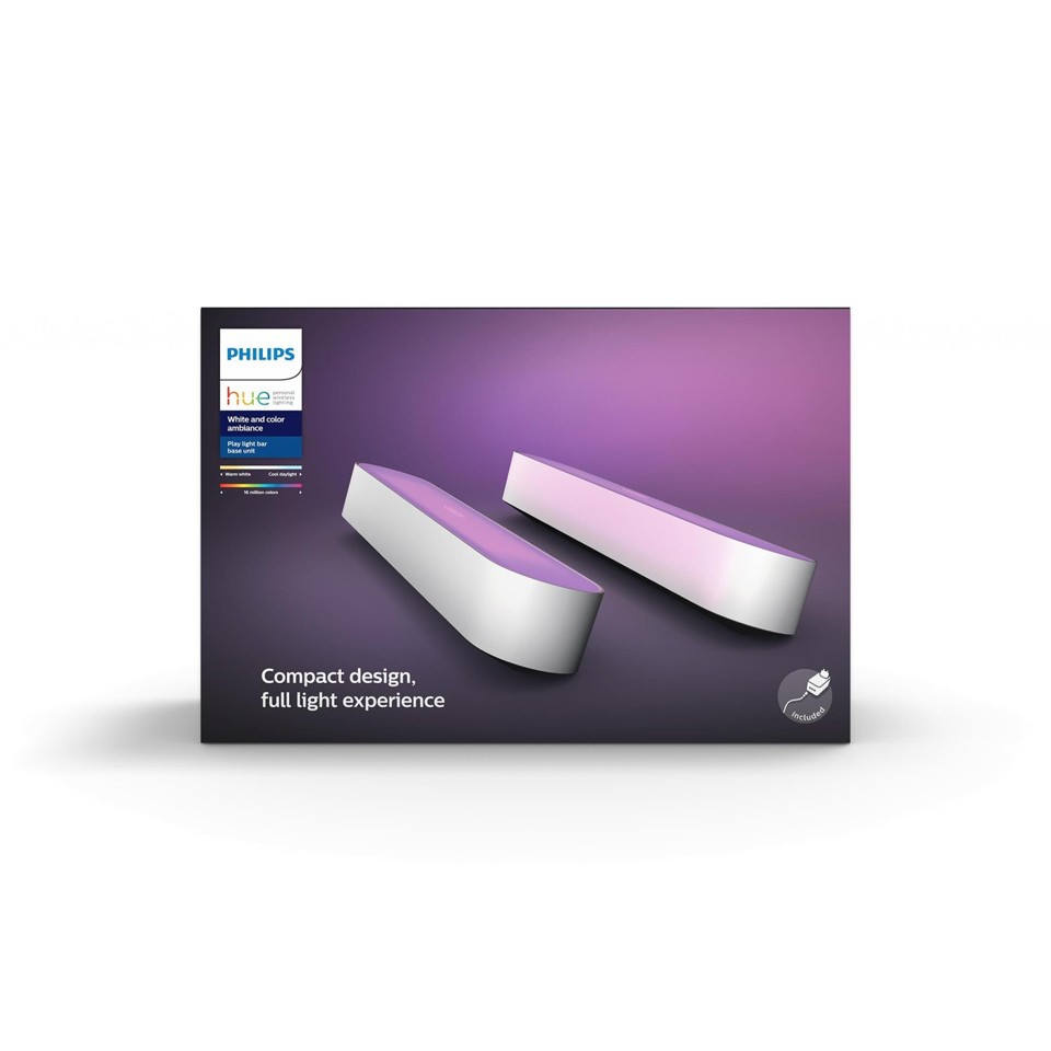 Philips Hue - Play Light Bar 2-PackWhite & Lightstrip Plus Starter Kit2 meter - Bundle
