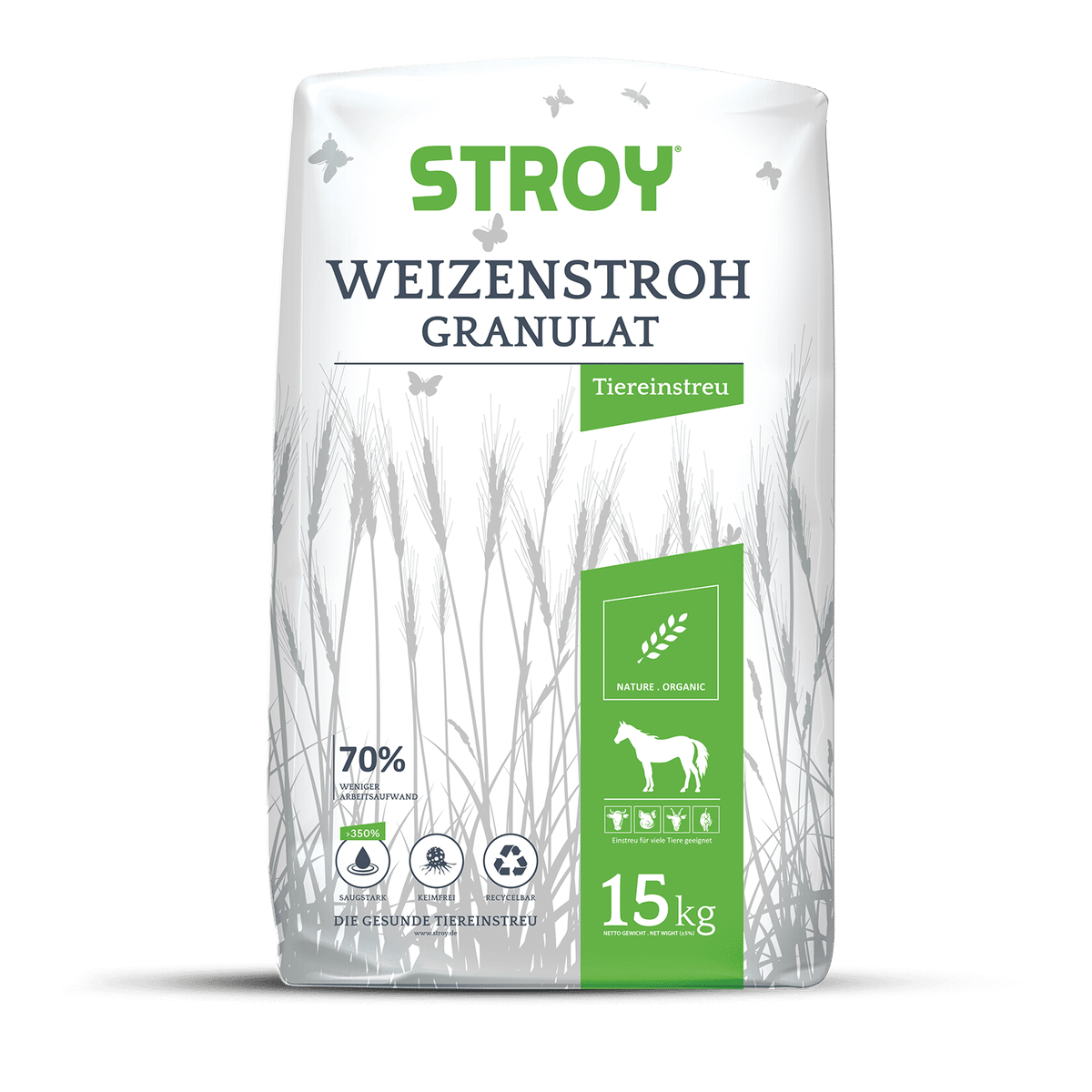 STROY Strokorrels Bedding 15kg x 20 Zakken 300kg Pallet Beddingkorrels
