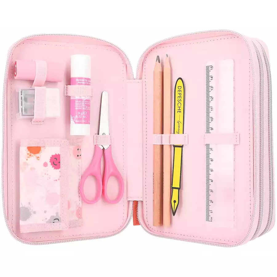 Depesche Federtasche inkl. Stifte TOPModel 21 x 9 x 7 cm pink