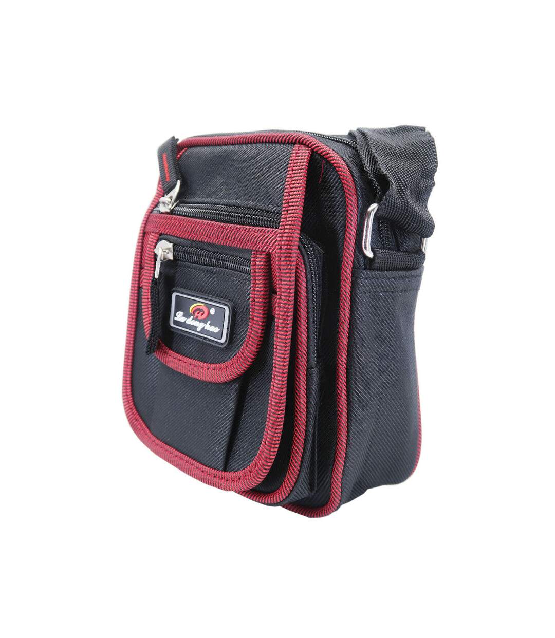 Sacoche pour homme - Multi poches - Nylon - Rouge