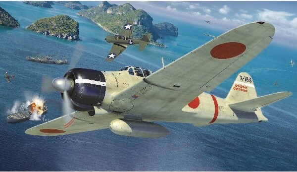 Airfix - Mitsubishi A6M2B Zero Modelfly Byggesæt - 1:72 - A01005B
