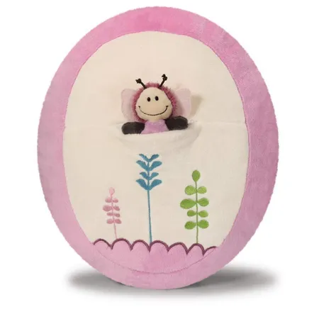 NICI Spring Kissen mit 2D Schmetterling, oval, 39 x 32cm