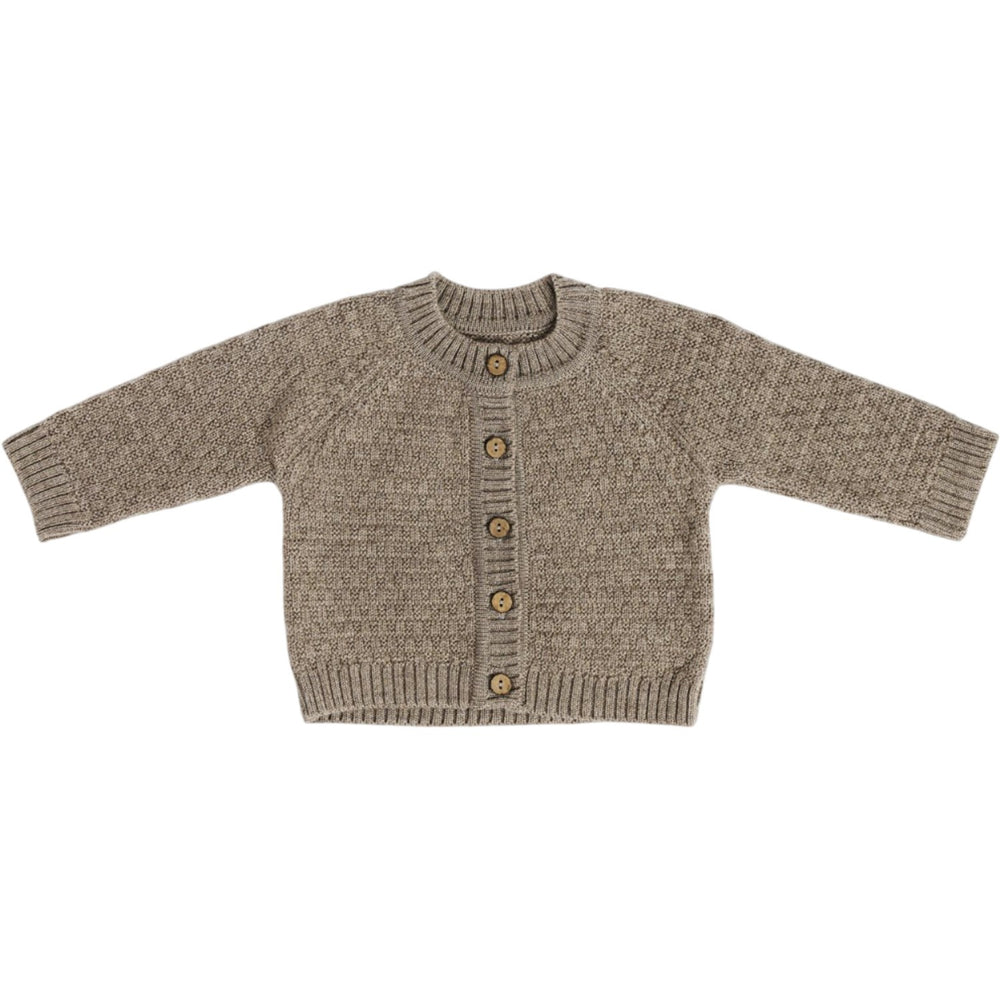 Køb Smallstuff Nature Melange Cardigan Square Strik Merino Uld