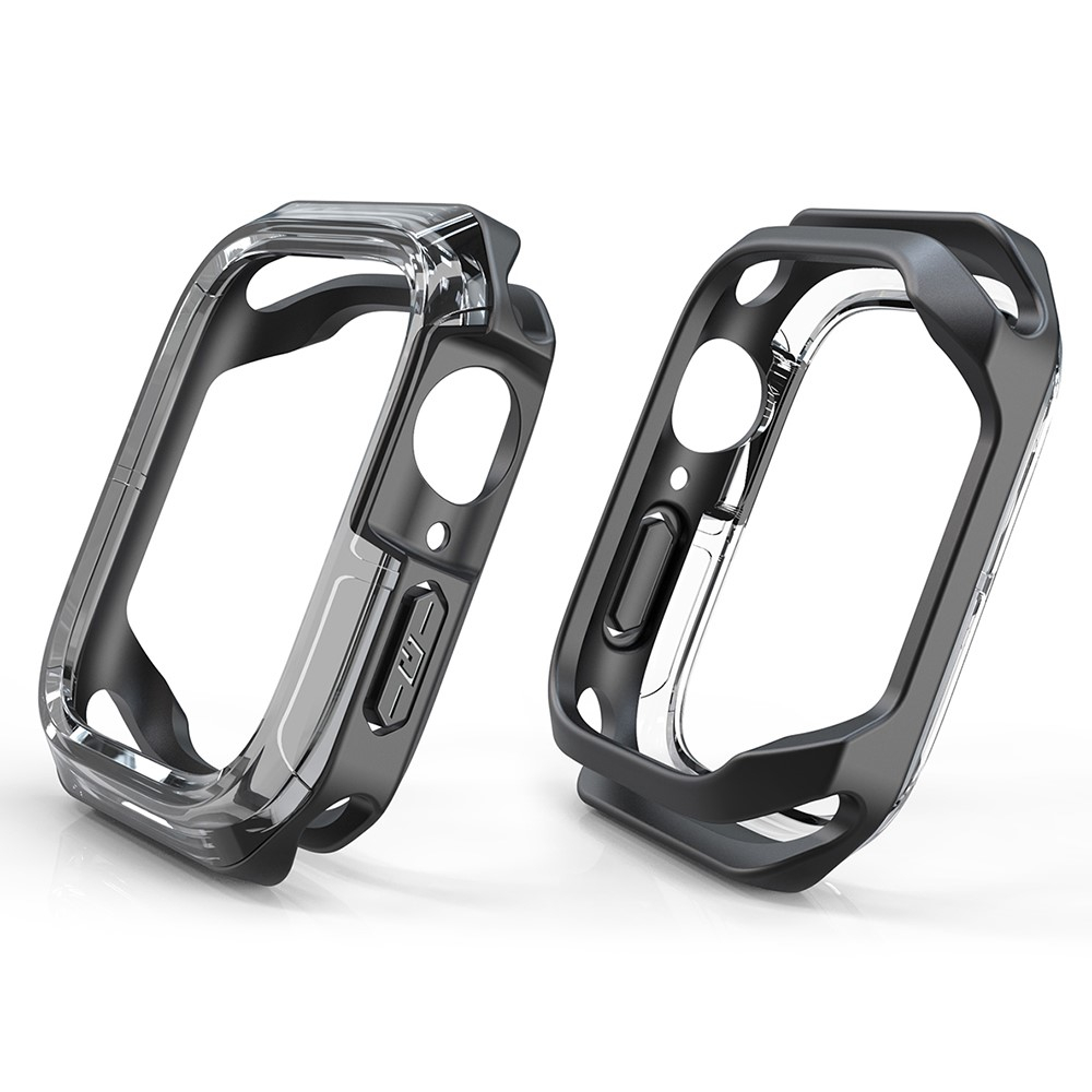Apple Watch (45 mm) Hybrid Hardcase Bumper Hülle - Schwarz
