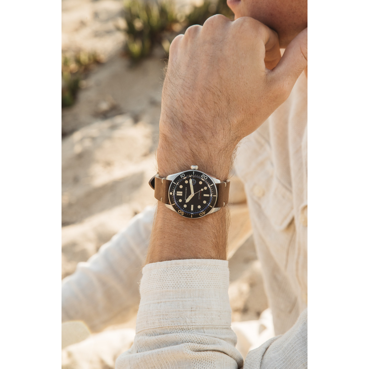 Montre SPINNAKER Croft Mide Size homme automatique bracelet acier argent