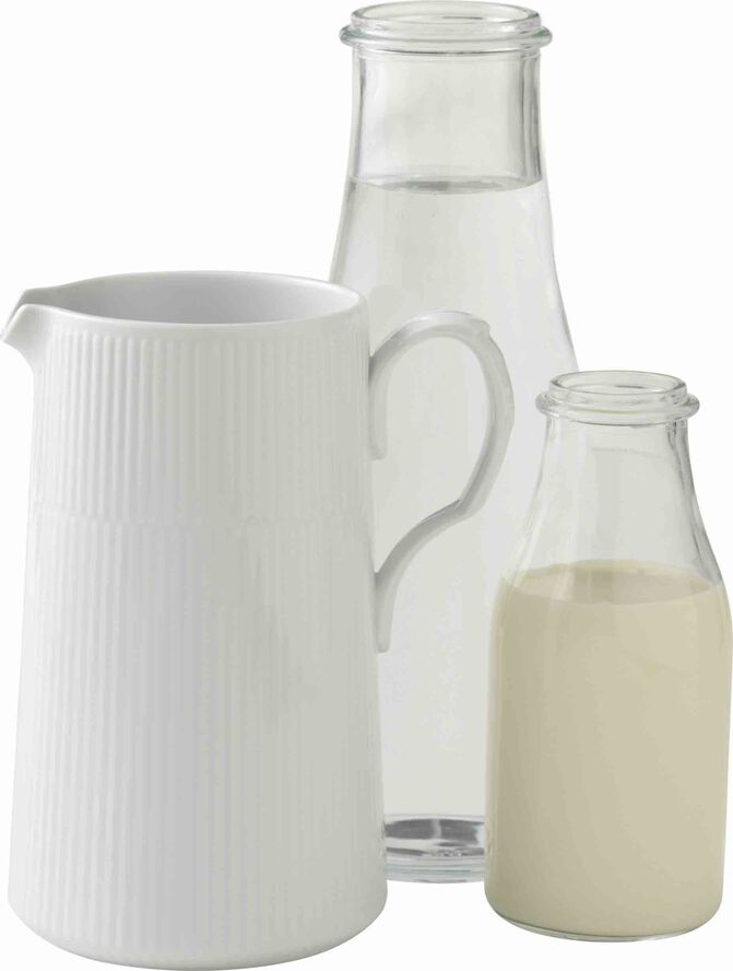 Royal Copenhagen Hvid Riflet 1,6 l. kande Hvid
