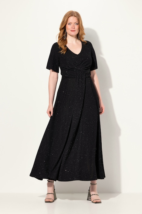 Abendkleid, A-Linie, Glanz-Effekt, Drpaierung