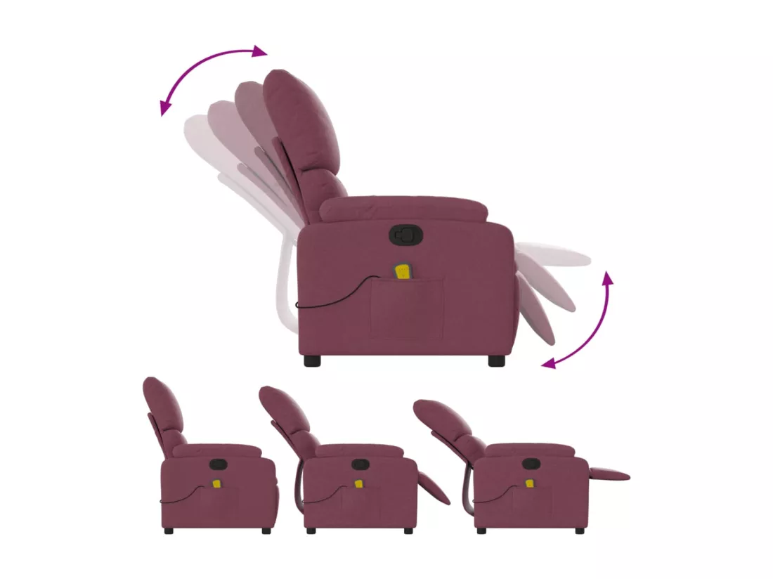 Fauteuil massant inclinable Violet Tissu