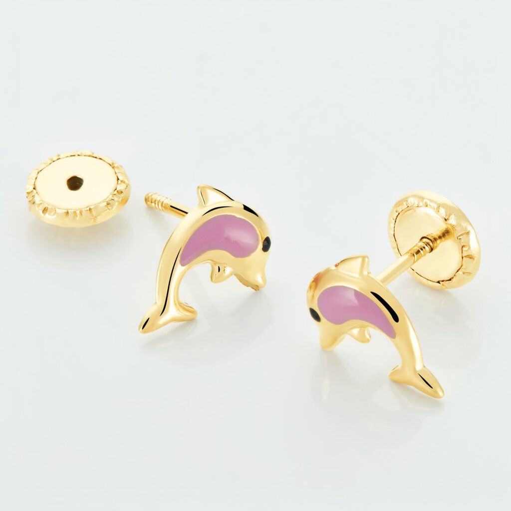 Boucles D'oreilles Puces Or Jaune Mael Smalto