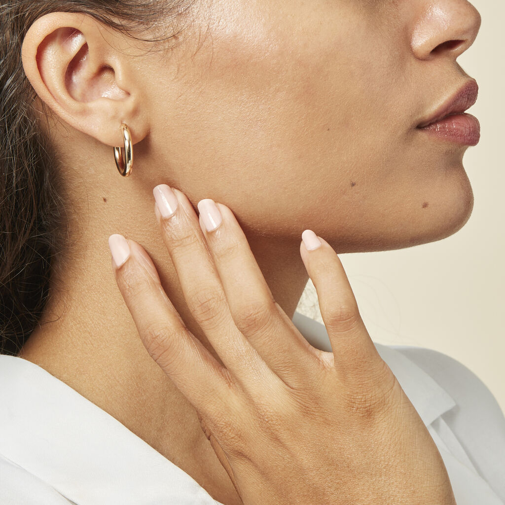 Boucles D'oreilles Puces Anne-christelleae Argent Blanc