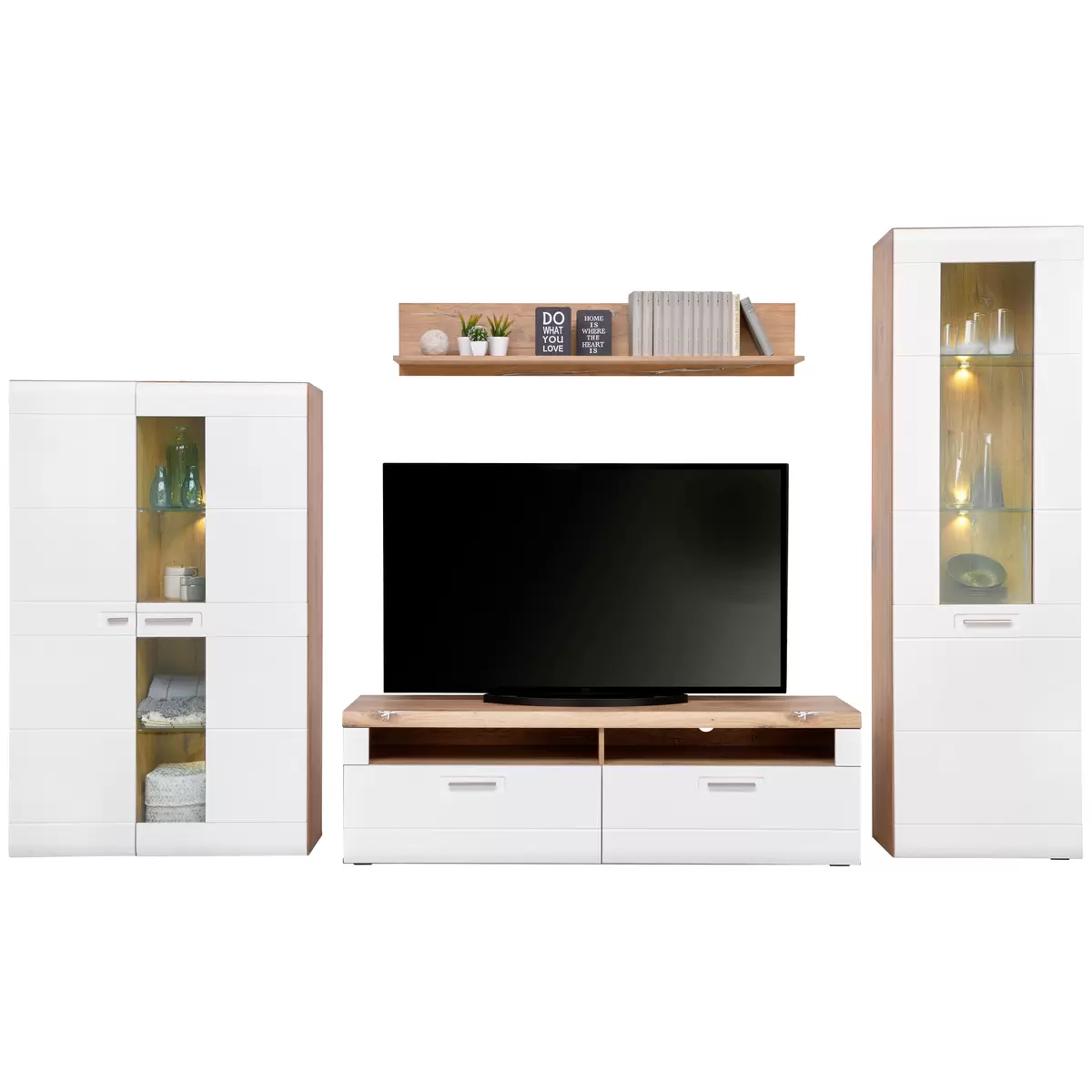 Vitrine Auris Eiche,weiss