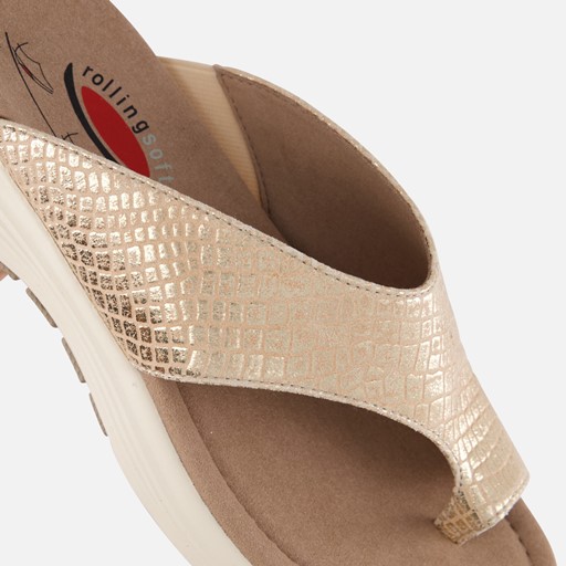 Gabor Slippers goud Synthetisch