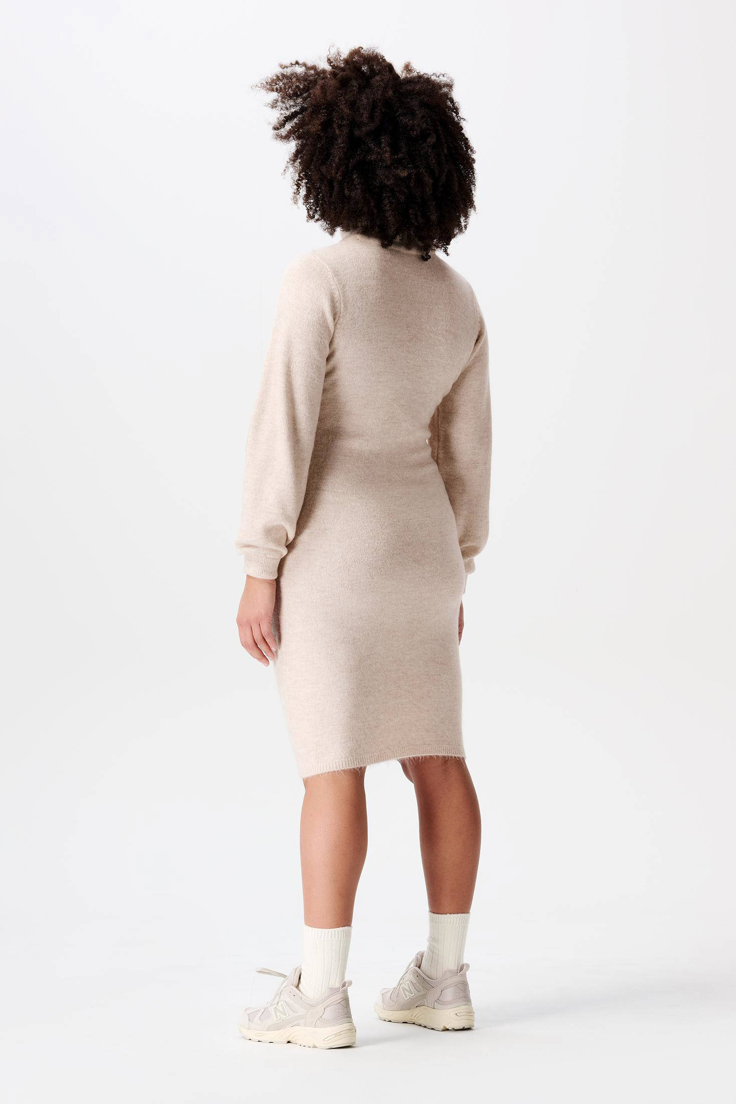 Noppies gebreide zwangerschaps- en voedingsjurk Mico beige