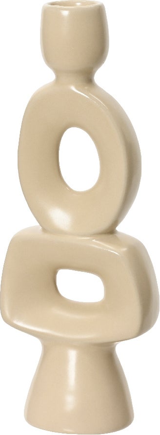 Decoris kandelaar crème 5,5 x 8,5 x 22,8 cm