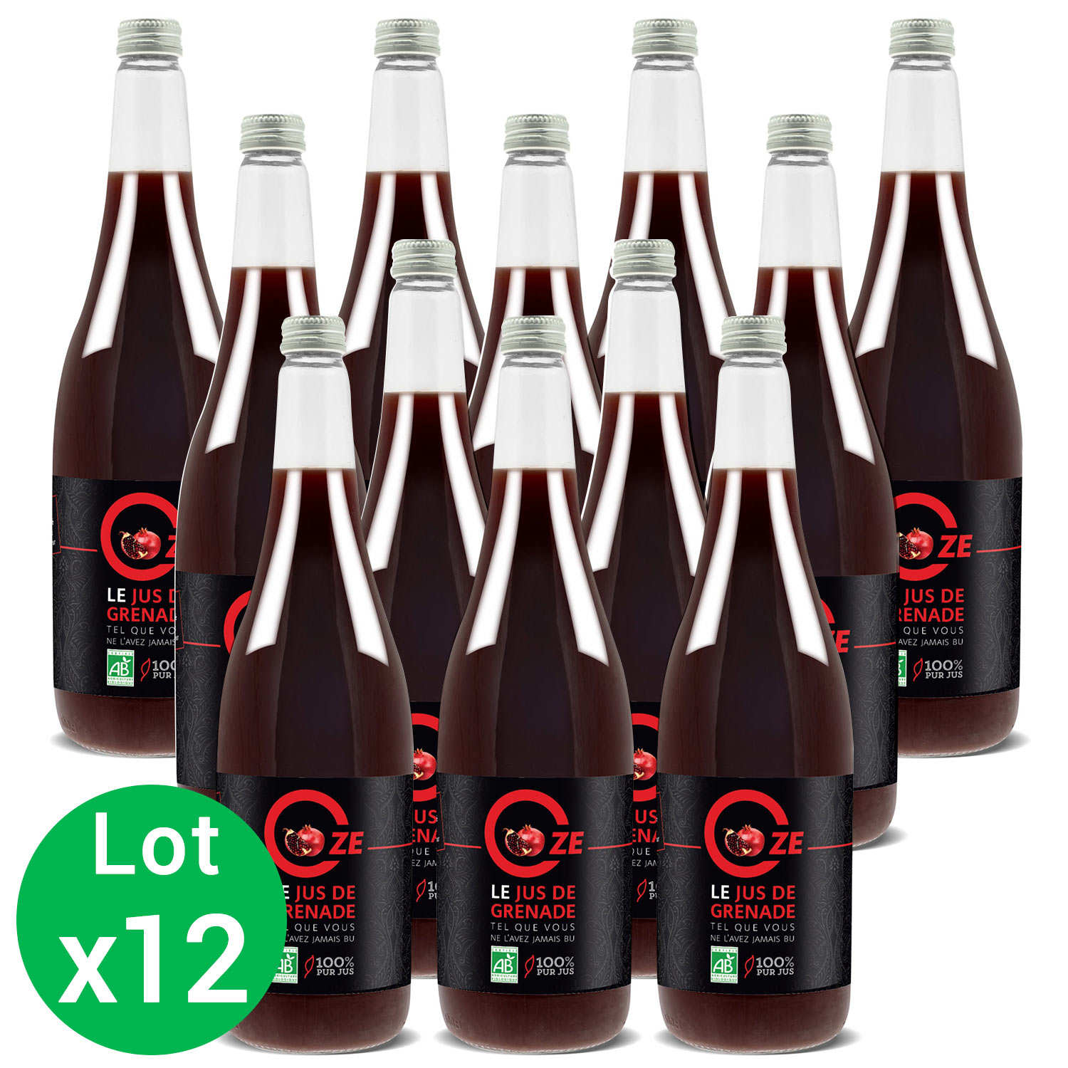 Pur jus de grenade bio Oze offre promo 12 x 1L